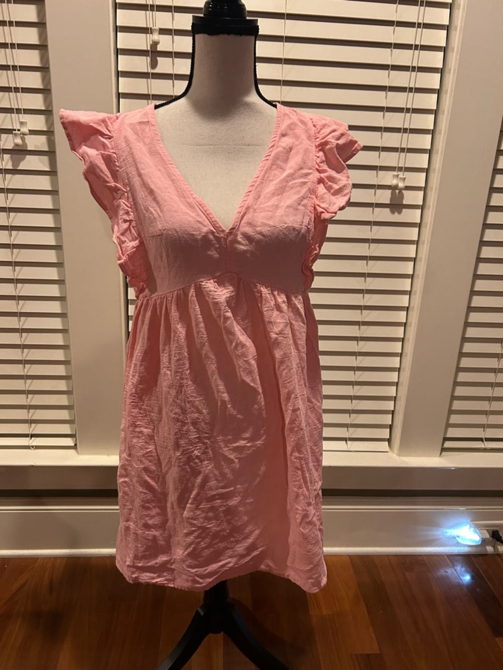 Fancyinn Blush Pink Ruffle Hem Top